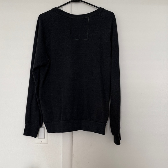 Aviator Nation Black Crewneck with Smiley Face - Picture 2 of 3